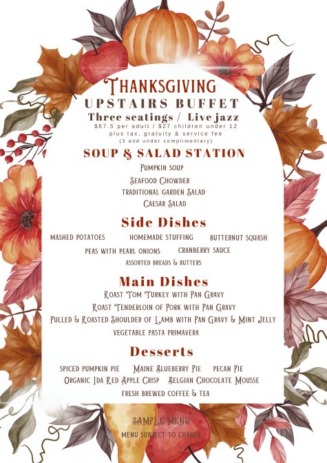 Thanksgiving Day Buffet Dinner